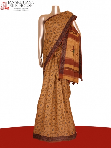 Pure Exclusive Pallu Tussar Silk Saree